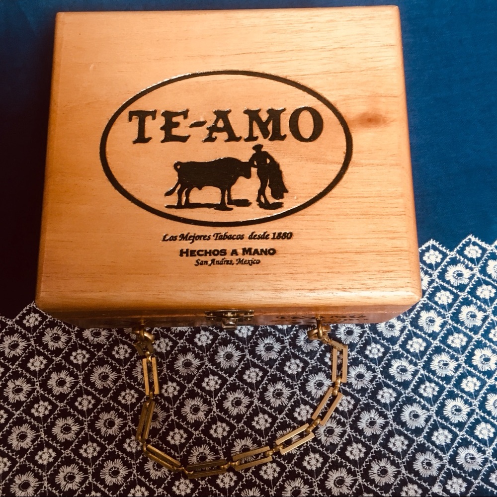 Cigar Box Clutch Hand Bag Handcrafted